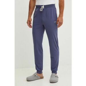 BOSS pantaloni de lounge culoarea albastru marin, neted imagine