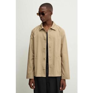 A.P.C. geaca veste kerlouan logo barbati, culoarea bej, de tranzitie, COGEW.H03205 imagine