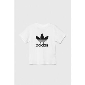 adidas Originals tricou de bumbac pentru copii TREFOIL TEE culoarea alb, cu imprimeu, JE0516 imagine