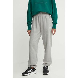 adidas Originals pantaloni de trening din bumbac Essential culoarea gri, melanj, IY4988 imagine