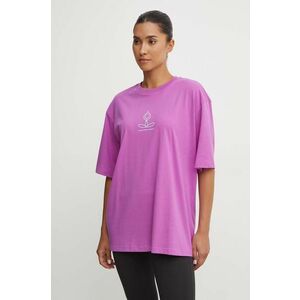 adidas Performance tricou Yoga femei, culoarea violet, IW0130 imagine