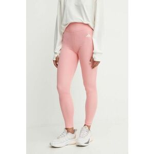 adidas Performance leggins de antrenament Strength culoarea roz, neted, IX5022 imagine