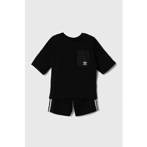 adidas Originals compleu copii SHORT TEE SET culoarea negru, IY4817 imagine