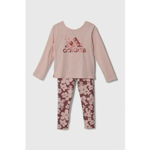 adidas compleu copii LG FLWR LEG SET culoarea roz, IW3477 imagine