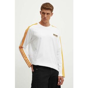 adidas Originals longsleeve din bumbac 0 culoarea alb, cu imprimeu, IW5808 imagine