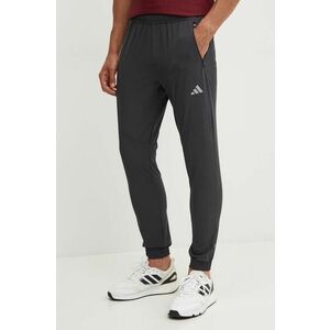 adidas pantaloni de trening culoarea gri, neted, JG1264 imagine