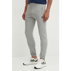 adidas Originals pantaloni de trening din bumbac culoarea gri, melanj, IX7684 imagine