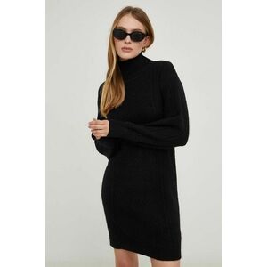 Answear Lab rochie de cașmir culoarea negru, mini, drept imagine