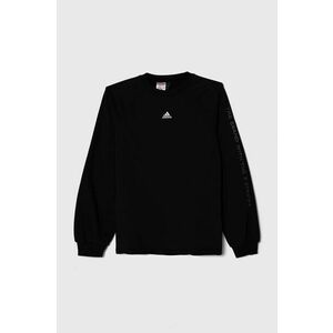 adidas bluza copii JGAM CREW culoarea negru, cu imprimeu, IV7045 imagine