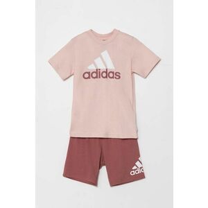 adidas set de bumbac pentru copii LK BL CO T SET culoarea roz, IX7326 imagine