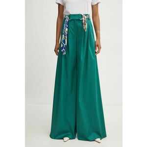 Marella pantaloni femei, culoarea verde, lat, high waist, 2423136021200 imagine