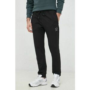 Paul&Shark pantaloni de trening barbati, culoarea negru, neted imagine