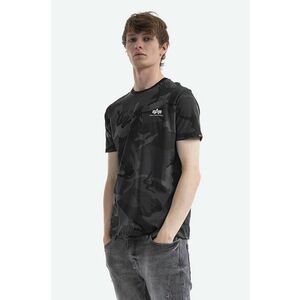 Alpha Industries tricou din bumbac culoarea gri, cu model 128507C.125-grey imagine