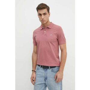 United Colors of Benetton polo de bumbac culoarea roz, neted imagine