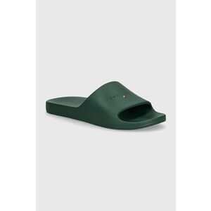 Tommy Jeans papuci TJM BASIC SLIDE barbati, culoarea verde, EM0EM01519 imagine