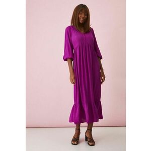 Medicine rochie culoarea violet, maxi, evazati imagine