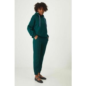 Medicine pantaloni de trening femei, culoarea verde, neted imagine