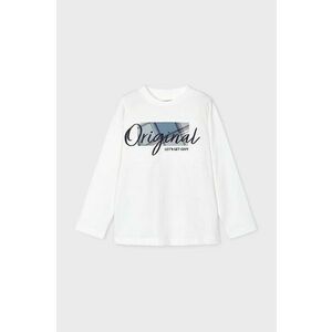 Mayoral longsleeve din bumbac pentru copii culoarea bej, cu imprimeu, 4046 imagine