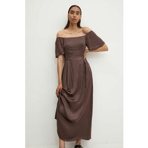 Answear Lab rochie culoarea maro, maxi, evazati imagine