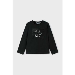 Mayoral longsleeve din bumbac pentru copii culoarea negru, 178 imagine