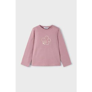 Mayoral longsleeve din bumbac pentru copii culoarea roz, 178 imagine