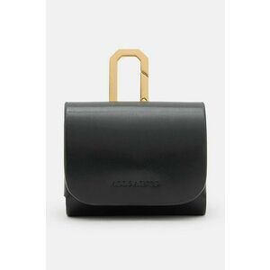 AllSaints husa airpods din piele AIRPOD CASE culoarea negru, W079XA imagine