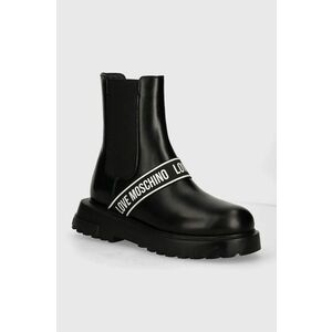 Love Moschino ghete chelsea de piele femei, culoarea negru, cu platforma, JA24104G1LIA0000 imagine