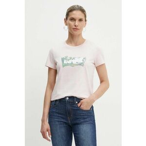 Levi's tricou din bumbac femei, culoarea roz, 17369 imagine