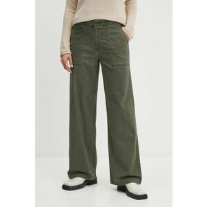 Levi's pantaloni femei, culoarea verde, lat, high waist, SURPLUS STRAIGHT imagine