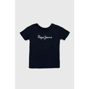 Pepe Jeans tricou de bumbac pentru copii NEW ARTN culoarea albastru marin, cu imprimeu, PB503920 imagine