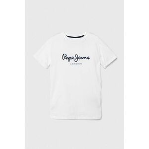 Pepe Jeans tricou de bumbac pentru copii NEW ARTN culoarea alb, cu imprimeu, PB503920 imagine