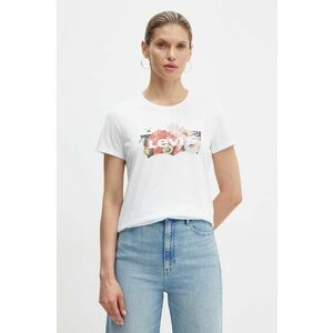 Levi's tricou din bumbac femei, culoarea alb, 17369 imagine