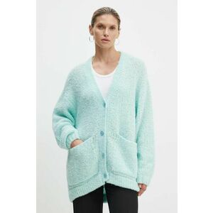 American Vintage cardigan din lana culoarea turcoaz, călduros, ZOL19CH24 imagine