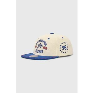 Mitchell&Ness sapca Philadelphia 76ERS culoarea bej, cu imprimeu, HHSS7510-P76YYPPPOFWH imagine