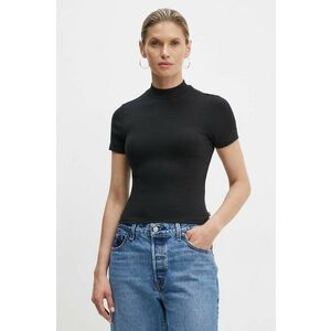 Levi's tricou femei, culoarea negru, cu turtleneck, 001MS imagine