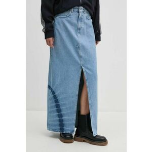 Pepe Jeans fusta jeans MAXI SKIRT HW TIE DYE maxi, drept, PL901133 imagine