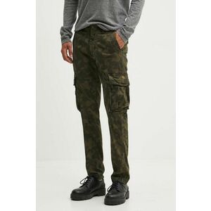 Superdry pantaloni barbati, culoarea verde, mulata imagine