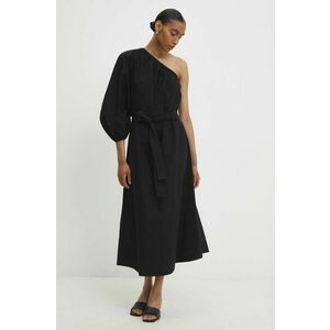 Answear Lab rochie din bumbac culoarea negru, maxi, evazati imagine