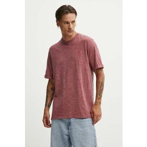 Superdry tricou din bumbac barbati, culoarea bordo, melanj, M1012186A-XL2 imagine