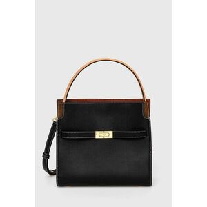 Tory Burch poseta de piele CN culoarea negru, 61302.001 imagine