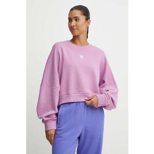 adidas Originals bluza femei, culoarea violet, neted, IY2544 imagine