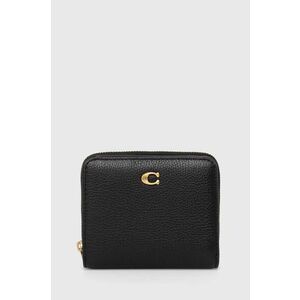 Coach portofel de piele femei, culoarea negru, CD717 imagine