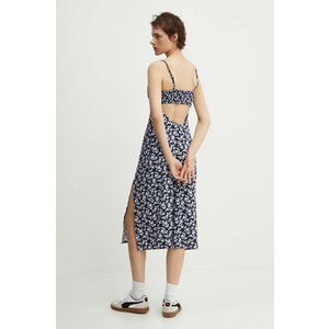 Hollister Co. rochie culoarea albastru marin, midi, mulata imagine