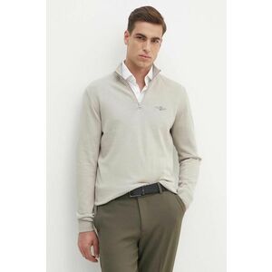 Aeronautica Militare pulover de bumbac culoarea bej, light, cu turtleneck, MA1489L506 imagine