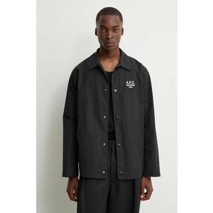 A.P.C. geacă cu aspect de cămașă blouson regis culoarea negru, de tranzitie, oversize, PSAJB.H02960 imagine