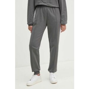 Dkny pantaloni de trening din bumbac culoarea gri, neted, D2B4A140 imagine