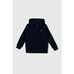 adidas Originals bluza copii HOODIE culoarea albastru marin, cu glugă, neted, IX6843 imagine