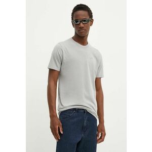 Hollister Co. tricou din bumbac barbati, culoarea gri, neted imagine