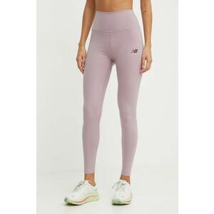 New Balance leggins de antrenament Harmony culoarea violet, neted, WP41127ICW imagine