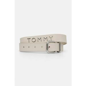 Tommy Jeans curea de piele femei, culoarea bej, AW0AW16255 imagine